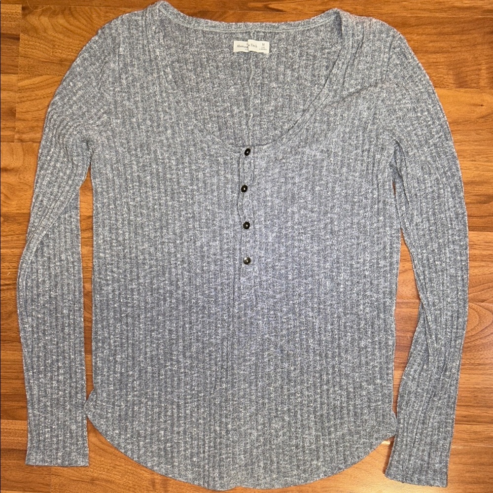 Abercrombie & Fitch Heather Gray Henley